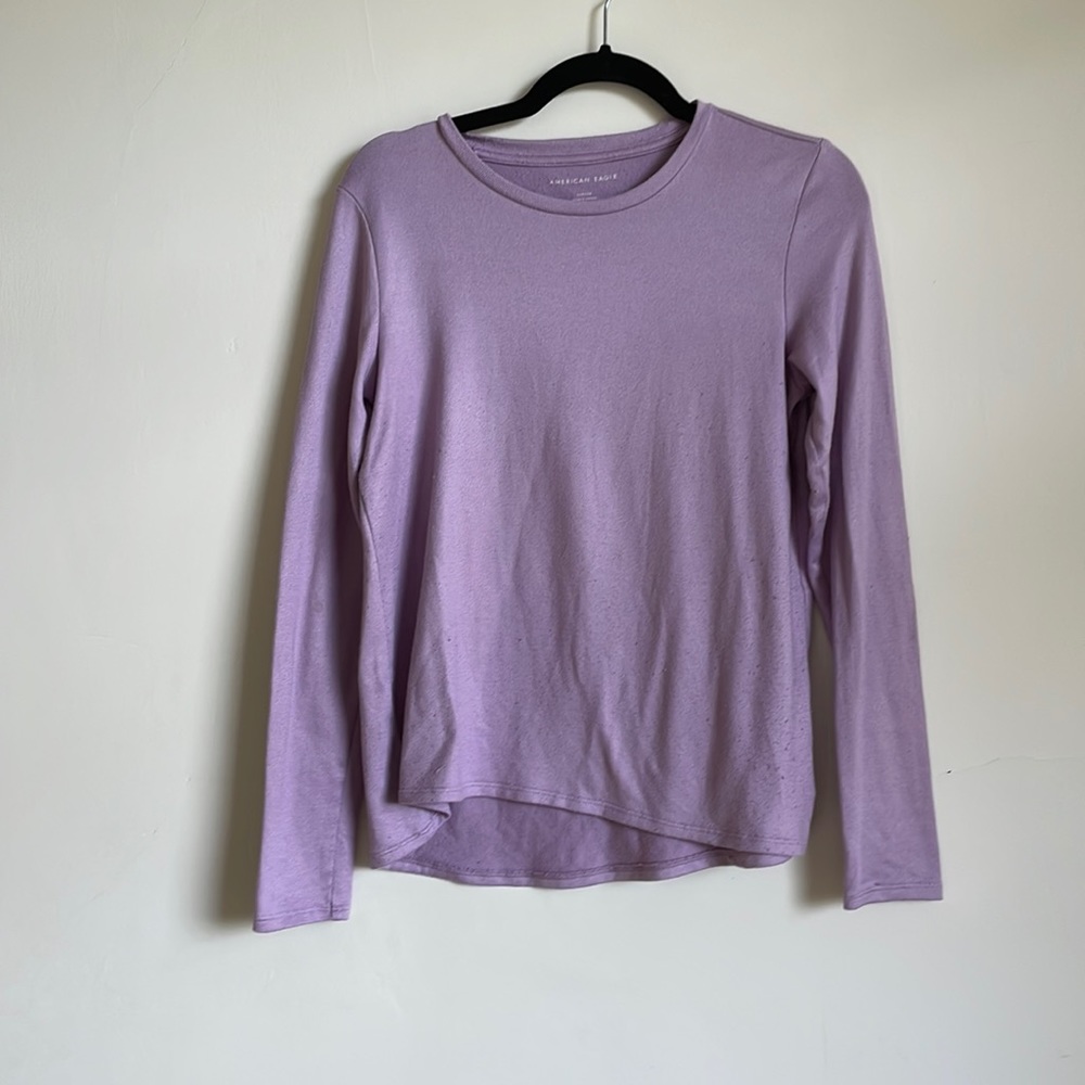 Plush American Eagle purple long sleeve